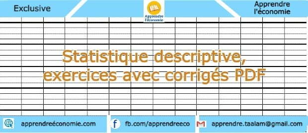 exercices corrigés de statistique descriptive en PDF