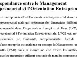 le management entrepreneurial et l’orientation entrepreneuriale