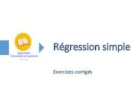 Exercices corrigés sur la régression linéaire simple