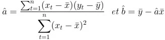 la méthode des moindres carrés ordinaire