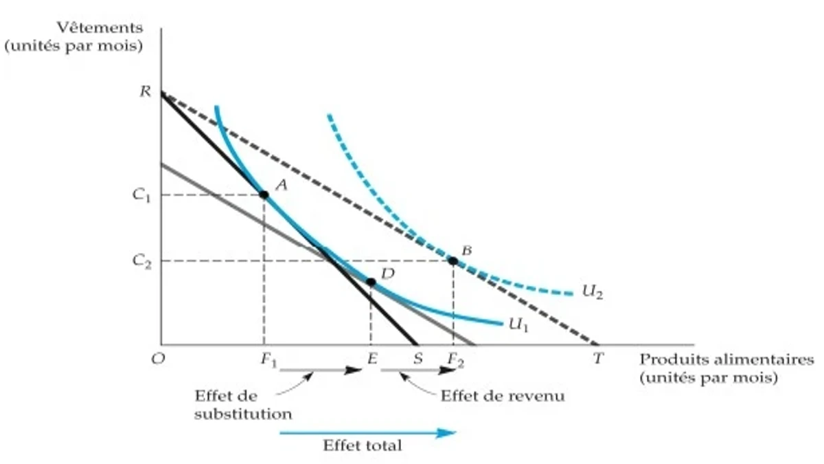 l'effet de revenu et l'effet de substitution