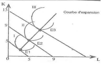 Lignes d’isocoût et sentier d’expansion