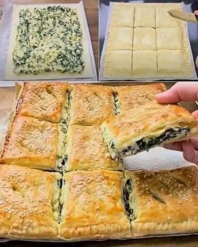 Spinach & Cheesecake Puff Pastry Pie Recipe