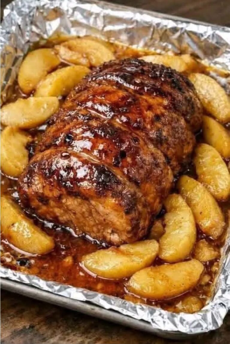Lomo de Cerdo Glaseado con Manzanas Caramelizadas