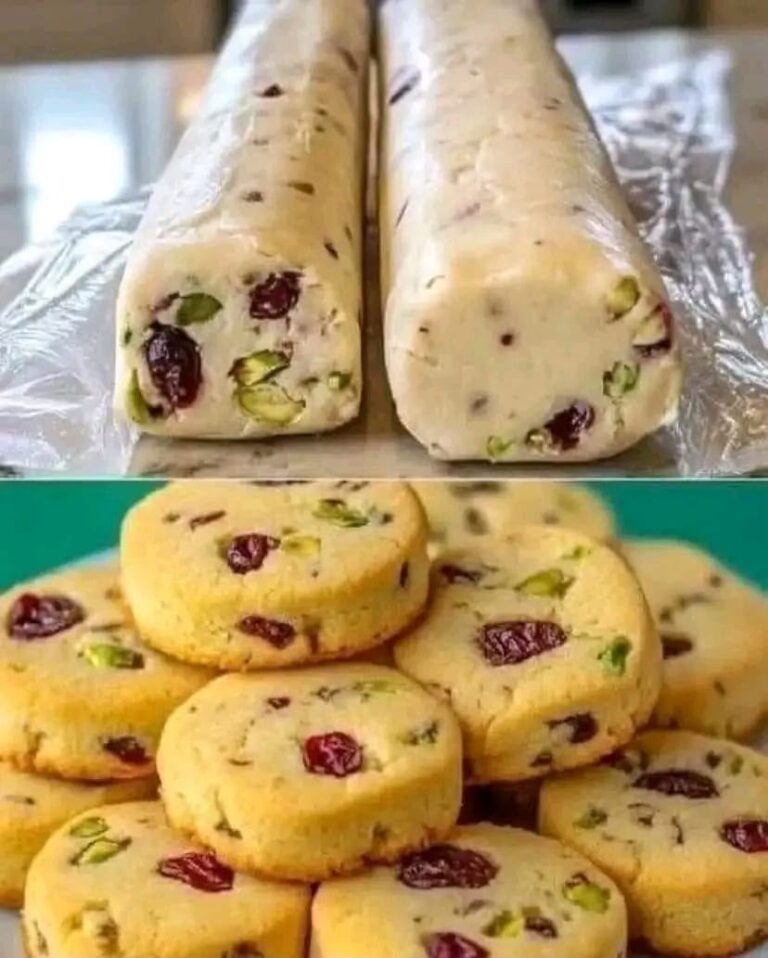 Cranberry Pistachio Slice-and-Bake Icebox Cookies